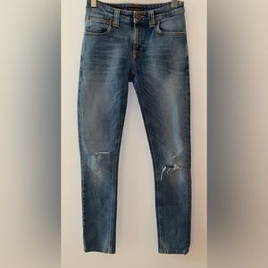 NUDIE JEANS Premium Organic Cotton Made in Italy Women's Skinny Jeans Size 26